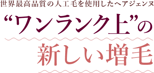 “ワンランク上”の新しい増毛